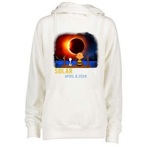 Solar Eclipse April 8 2024 Totality April 8 Womens Funnel Neck Pullover Hood