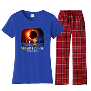 Solar Eclipse April 8 2024 Totality April 8 Women's Flannel Pajama Set