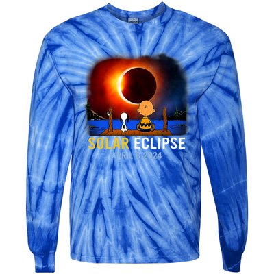 Solar Eclipse April 8 2024 Totality April 8 Tie-Dye Long Sleeve Shirt