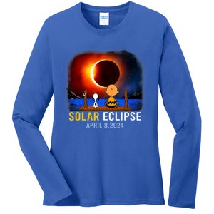 Solar Eclipse April 8 2024 Totality April 8 Ladies Long Sleeve Shirt