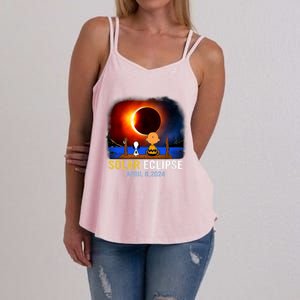 Solar Eclipse April 8 2024 Totality April 8 Women's Strappy Tank