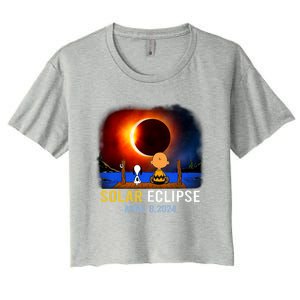 Solar Eclipse April 8 2024 Totality April 8 Women's Crop Top Tee