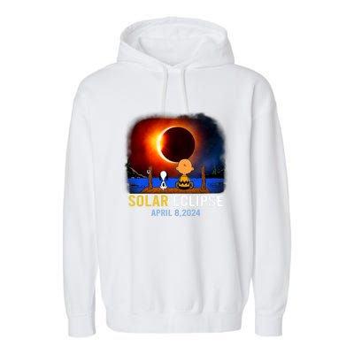 Solar Eclipse April 8 2024 Totality April 8 Garment-Dyed Fleece Hoodie