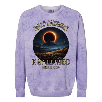 Solar Eclipse April 08 2024 Colorblast Crewneck Sweatshirt