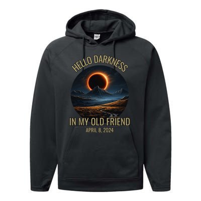 Solar Eclipse April 08 2024 Performance Fleece Hoodie