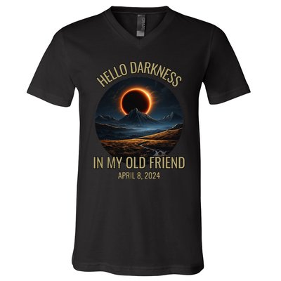 Solar Eclipse April 08 2024 V-Neck T-Shirt