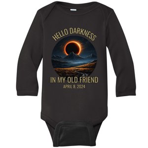 Solar Eclipse April 08 2024 Baby Long Sleeve Bodysuit