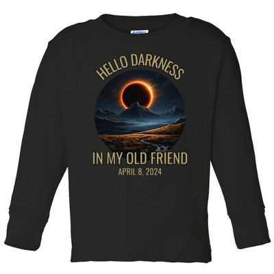 Solar Eclipse April 08 2024 Toddler Long Sleeve Shirt