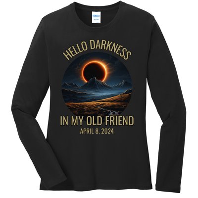 Solar Eclipse April 08 2024 Ladies Long Sleeve Shirt