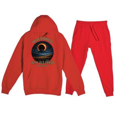 Solar Eclipse April 08 2024 Premium Hooded Sweatsuit Set