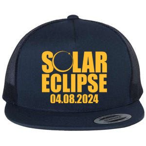 Solar Eclipse April 08 2024 Flat Bill Trucker Hat