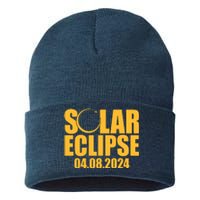 Solar Eclipse April 08 2024 Sustainable Knit Beanie