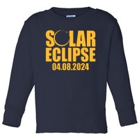 Solar Eclipse April 08 2024 Toddler Long Sleeve Shirt