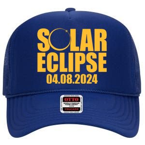 Solar Eclipse April 08 2024 High Crown Mesh Back Trucker Hat