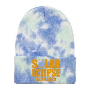 Solar Eclipse April 08 2024 Tie Dye 12in Knit Beanie