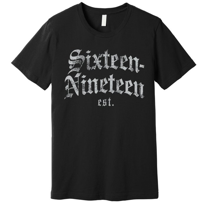 Sixteennineteen Est African American Vintage Black History Premium T-Shirt