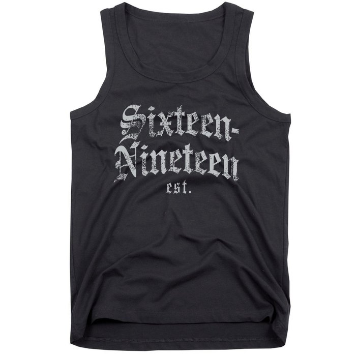 Sixteennineteen Est African American Vintage Black History Tank Top