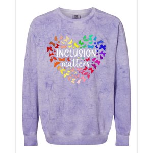 Special Education Autism Awareness Teacher Inclusion Matters Colorblast Crewneck Sweatshirt