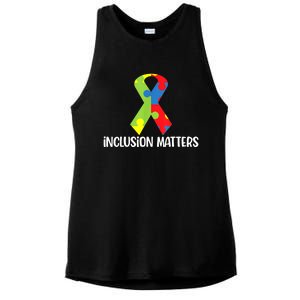 Special Education Autism Awareness Teacher Inclusion Matters Ladies PosiCharge Tri-Blend Wicking Tank