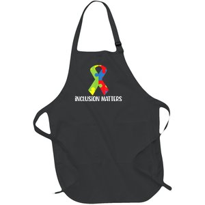 Special Education Autism Awareness Teacher Inclusion Matters Full-Length Apron With Pockets