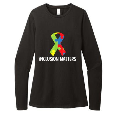 Special Education Autism Awareness Teacher Inclusion Matters Womens CVC Long Sleeve Shirt