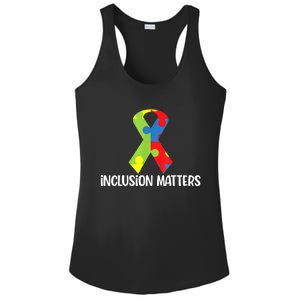 Special Education Autism Awareness Teacher Inclusion Matters Ladies PosiCharge Competitor Racerback Tank