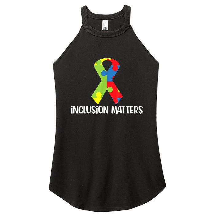 Special Education Autism Awareness Teacher Inclusion Matters Women's Perfect Tri Rocker Tank