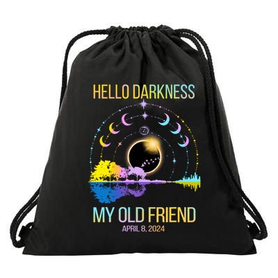 Solar Eclipse April 08 2024 Drawstring Bag