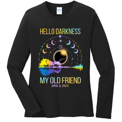 Solar Eclipse April 08 2024 Ladies Long Sleeve Shirt
