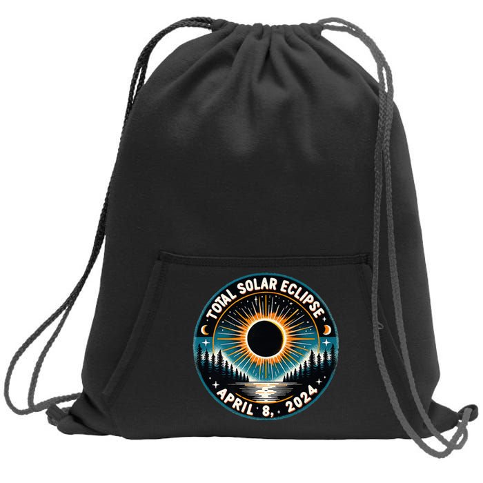 Solar Eclipse Astronomy Vintage 2024 Solar Eclipse Sweatshirt Cinch Pack Bag