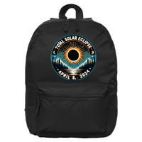 Solar Eclipse Astronomy Vintage 2024 Solar Eclipse 16 in Basic Backpack