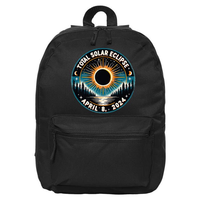 Solar Eclipse Astronomy Vintage 2024 Solar Eclipse 16 in Basic Backpack