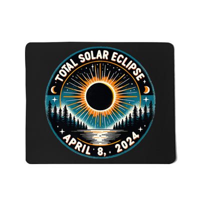 Solar Eclipse Astronomy Vintage 2024 Solar Eclipse Mousepad