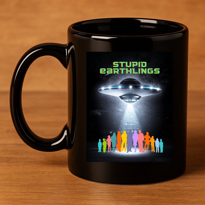Stupid Earthlings Alien 11oz C Handle Ceramic Mug