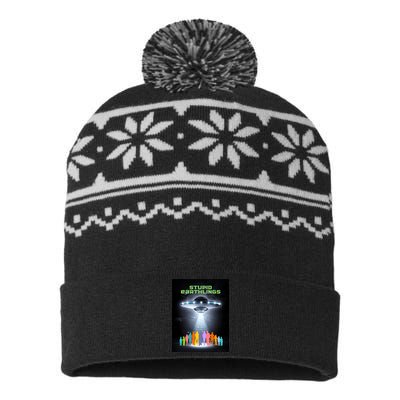 Stupid Earthlings Alien USA-Made Snowflake Beanie