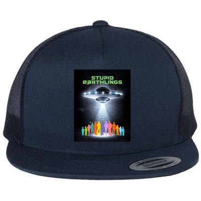 Stupid Earthlings Alien Flat Bill Trucker Hat