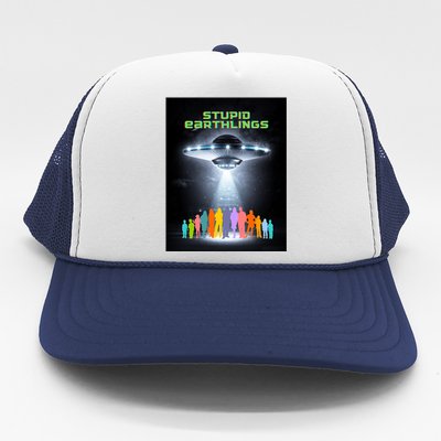 Stupid Earthlings Alien Trucker Hat