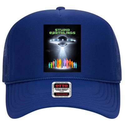 Stupid Earthlings Alien High Crown Mesh Back Trucker Hat