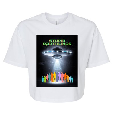 Stupid Earthlings Alien Bella+Canvas Jersey Crop Tee