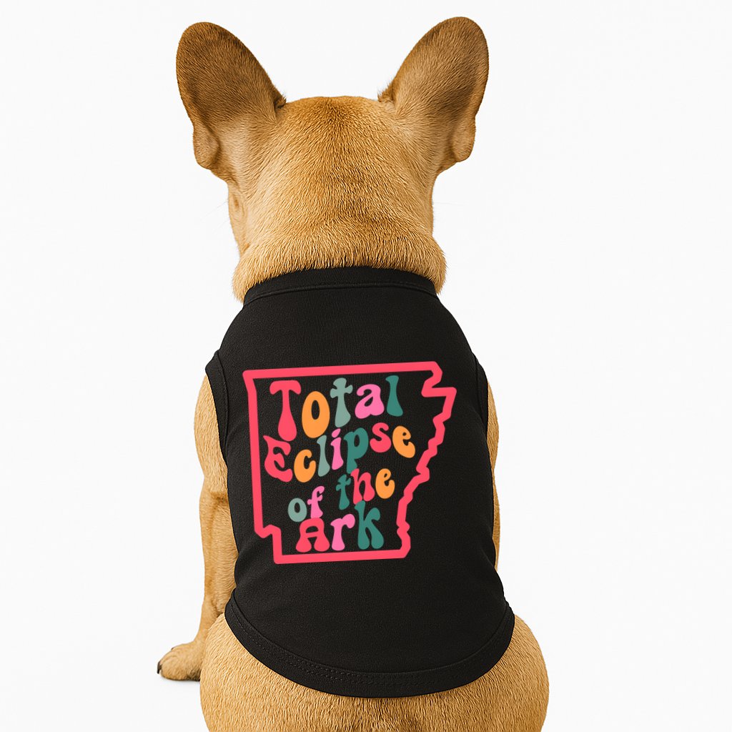 Solar Eclipse Arkansas Map Doggie Tank
