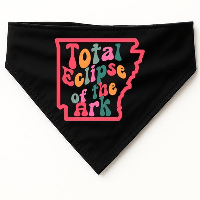Solar Eclipse Arkansas Map USA-Made Doggie Bandana