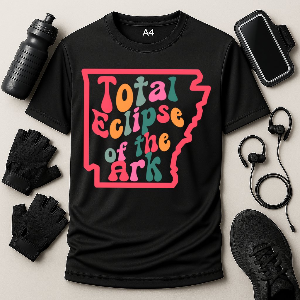 Solar Eclipse Arkansas Map Performance Shirt