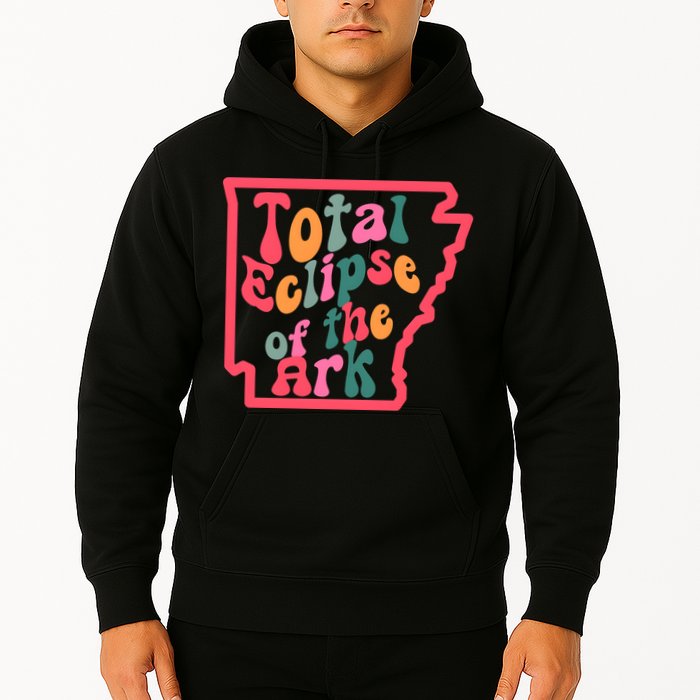 Solar Eclipse Arkansas Map Hoodie