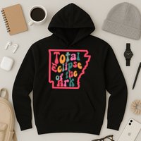 Solar Eclipse Arkansas Map Hoodie