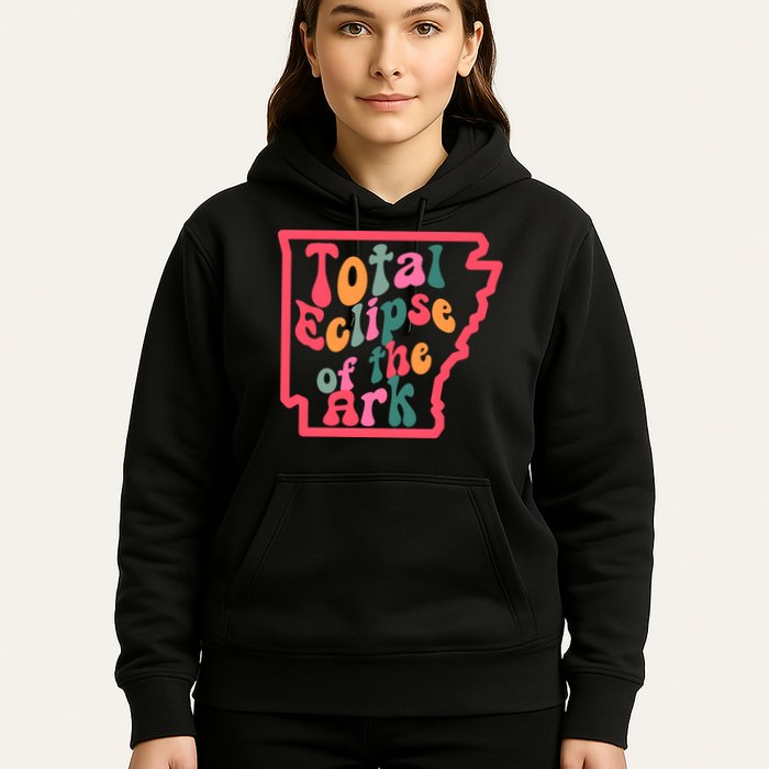 Solar Eclipse Arkansas Map Hoodie