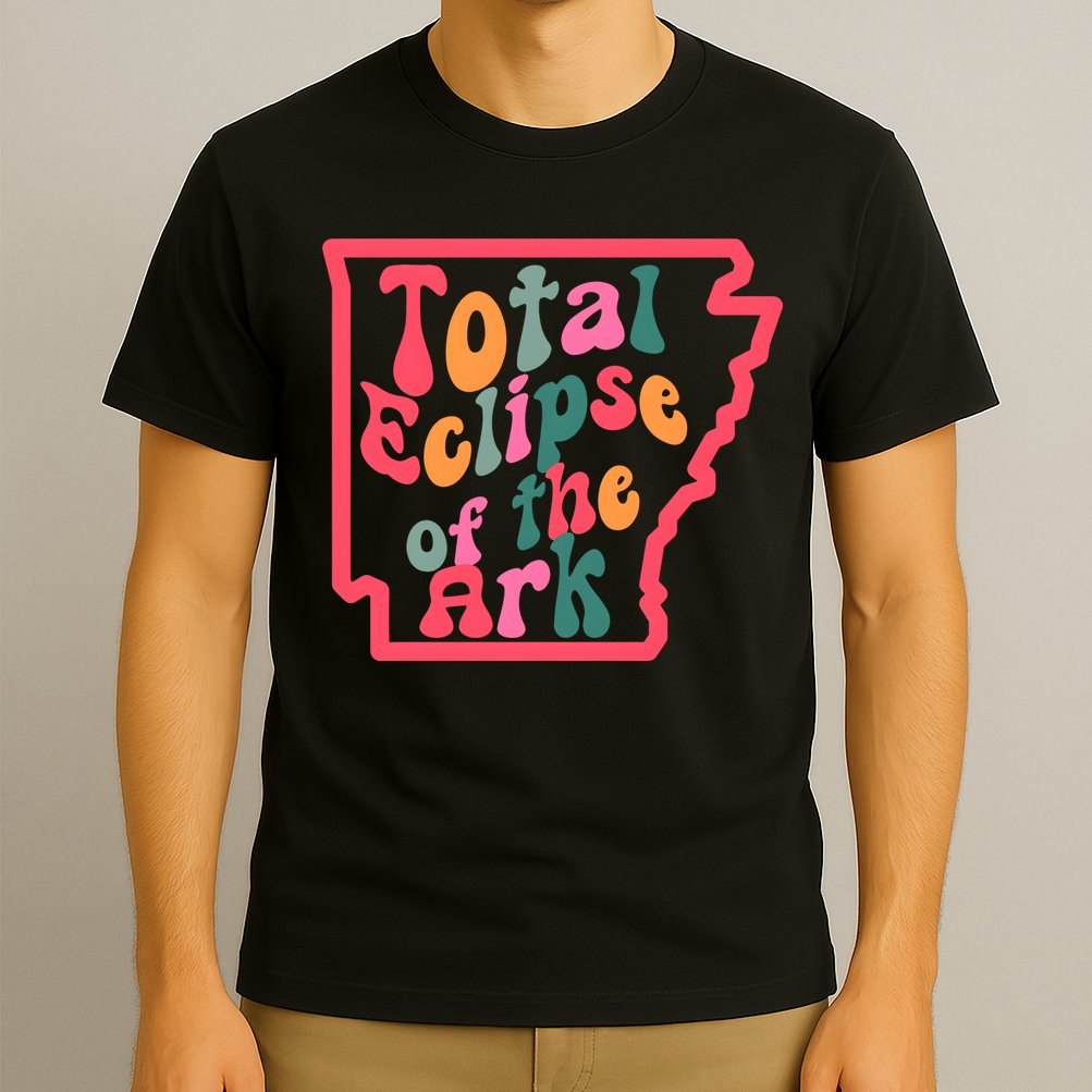 Solar Eclipse Arkansas Map T-Shirt