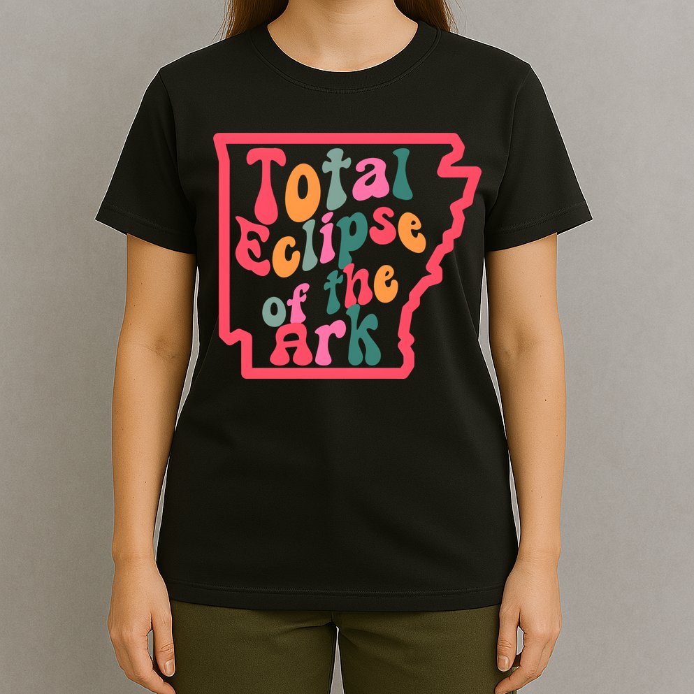 Solar Eclipse Arkansas Map T-Shirt