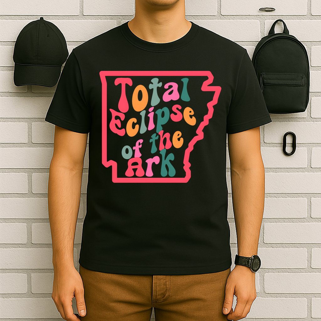 Solar Eclipse Arkansas Map T-Shirt
