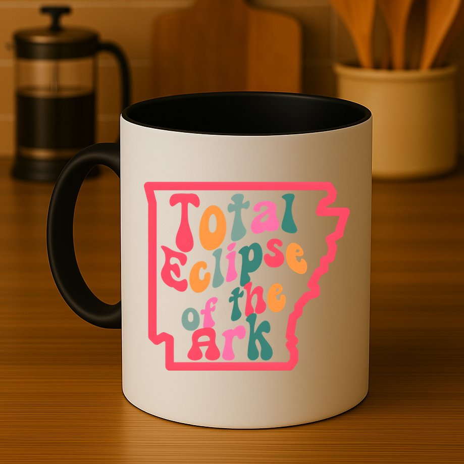 Solar Eclipse Arkansas Map Mug
