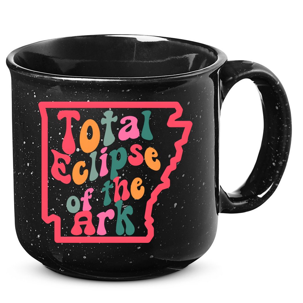 Solar Eclipse Arkansas Map 15oz Campfire Ceramic Mug